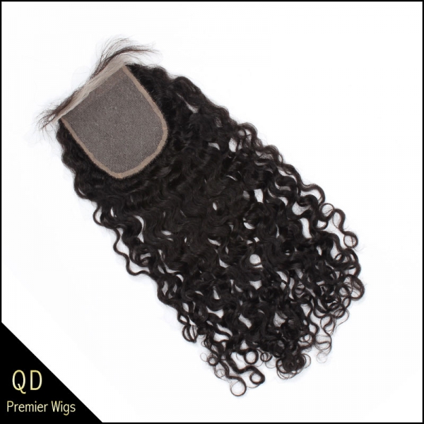 10mm Curly Chinese Virgin Hair Silk Top Closure